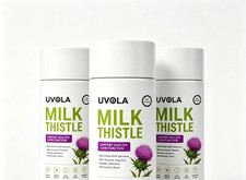 3 bottles Uvola Milk Thistle Supplement 80% Silymarin Liver Support total 90 cap picture