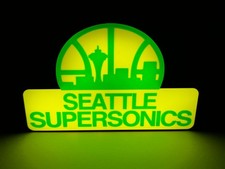 SEATTLE SUPERSONICS - Retro Lighted Sign picture