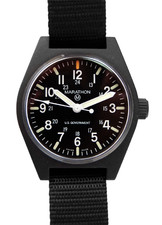 Marathom 34mm Black US GOVERNMENT General Purpose Quartz (GPQ) Military Watch picture