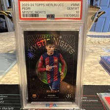 Topps 2023-24 Merlin UCC - Mystic Nights Pedri #MN-6 FC Barcelona PSA 10 picture