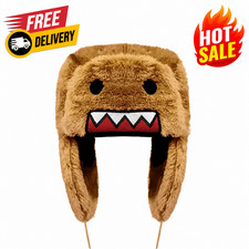 Domo Kun Furry Trapper Hat | Plush Winter Cap | Cosplay Streetwear Beanie picture