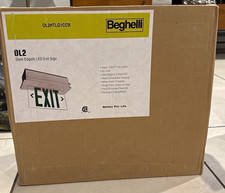 Beghelli OL2 Steel LED Edgelit Exit Sign Recessed Ceiling Mount OL2HTLG1CCR picture