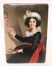 Antique Elisabeth Louise Vigee Le Brun Self Portrait KPM Style Porcelain Plaque picture