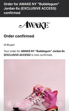 PRESALE - Nike Air Jordan 6 Retro AWAKE NY Playful Pink Bubblegum sz 13 M picture