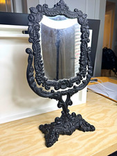 Victorian Gothic 19th Century Cast Iron Vanity Mirror picture