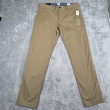 Gap Mens Factory Khakis Chinos 33x32 Khaki Slim Fit GapFlex 189912-01-1 Office picture