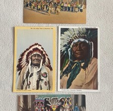Vintage Postcard Lot Native American Indian Chief Katchina Dolls Dance picture