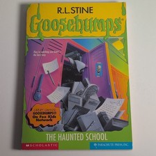 Vtg R.L. Stine Goosbumps #59 The Haunted School First Print Scholastic Book picture