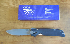 Camillus Cuda Pocketknife ATS-34 Plain Blade G10 Black Handle w/ Clip - USA made picture