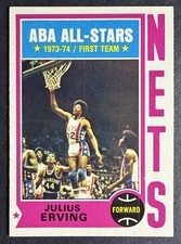 1974-75 Topps Julius Erving #200 Dr J ABA All Stars New York Nets HOF UER picture