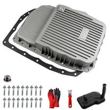 Upgraded Aluminum 265-582 6L80 Transmission Oil Pan Gasket & Filter for GM picture