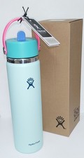 Hydro Flask 24 oz Wide Mouth Flex Straw Water Bottle - Polar Plunge NIB picture