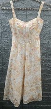 Used Bardot Lilah Corset Lined Midi Dress Sunny Floral Size 8 picture