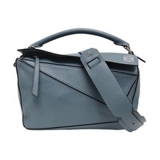 【Authentic】 LOEWE Puzzle Blue Leather Handbags (DDP) picture