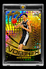 VICTOR WEMBANYAMA ROOKIE BLACK GOLD DISCO REFRACTOR Spurs Insert Holo 2023-24 picture