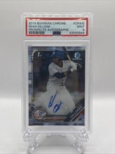 2019 1st Bowman Chrome Prospect Isiah Gilliam Auto #CPA-IG PSA 9 NY Yankees picture