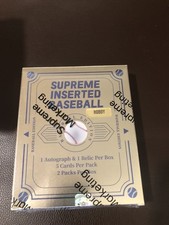 SUPREME INSERTED BASEBALL  HOBBY BOX  AUTOGRAPH IN EVERY BOX picture