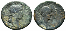 Hadrian AE25 Tripolis Phoenicia Dioscuri Twins Stars RPC 3829 Roman Coin picture