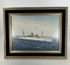 1960 T Hagiwara Yokohama Japan Watercolor Painting American Seaman Ship picture