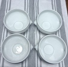 Apilco Lions Head Soup Bowls White Vintage Porcelain French Country Set of 4 picture