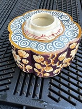 Vintage Gouda Holland Pottery Inkwell/Dutch Hand Painted/Signed picture