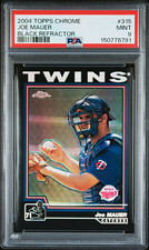  2004 Topps Chrome Joe Mauer #315 Black Refractor PSA 9 Rookie, Rare card  picture