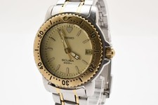 [Excellent + 5] SEIKO SCUBA 5H25-6070 Date Quartz Gold Men's Watch From JAPAN picture