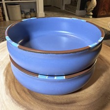 Vintage Dansk Blue Mesa Round Bowls - Set of TWO EUC Collector’s Item picture