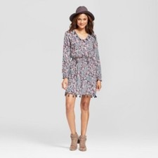 NWT KNOX ROSE Cinched Waist Tassle Trim Dress Size M picture