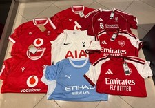 Football Shirts Job Lot Genuine Arsenal Man City Tottenham Liverpool Wales BNWT picture