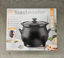 Toastmaster 4 QT Black Cauldron Slow Cooker Removable Crock Glass Lid Halloween picture