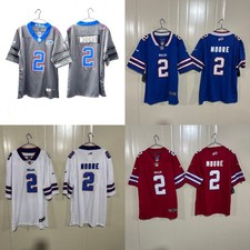 2026 Men's DJ Moore #2 Gray/Blue/White/Red Stitched Jersey-All Size (Free Tax ) picture