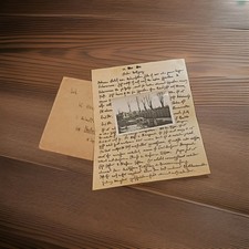 WWII German Feldpost Letter Photo Cemetery Funeral Anti Aircraft Flak RAD 1944 picture