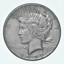 (1) XF 1927 (P) Peace Silver Dollar 90% - Extra Fine - Philadelphia Mint picture