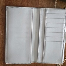 Gucci GG Pattern Wallet on Chain, Beige/Dark Brown. Heart Logo And Chain Gold.  picture