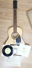 Rare Vintage 6 String Acoustic Guitar G-101 Original w 33-1/3 RPM Vinyl Records picture