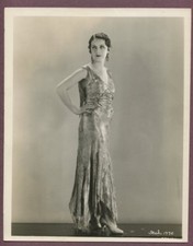 FAY WRAY Elegant Flapper Girl Gown Roaring 1920s LINEN BACKED Glamour Photo J775 picture