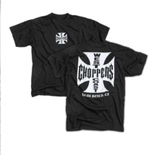 West Coast Choppers Cross Logo Shirt 2 Sided Biker Motorcycle Graphic Tee picture