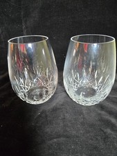 Waterford Lismore Essence Stemless Deep Red Wine Glasses Set of 2 20.5oz picture