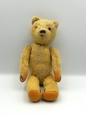 Antique 1930s Golden Mohair Fully Jointed Teddy Bear Missing One Eye TLC picture