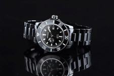 NEW Aragon Hecules Black Ceramic Automatic Watch Day/Night w/Date 20 ATM picture