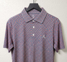 Rhoback The 1776 Performance Polo Mens Size L Navy USA Flag Golf Shirt picture