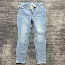 H&M Jeans Size 16 Womens Skinny High Rise Blue Denim NWT picture