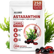 ALLBIZ Astaxanthin 24mg | 250 Softgels | 250-Day Supply 250 Count (Pack of 1) picture