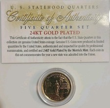 1999-D 25C Pennsylvania State Quarter (Gold-Plated) picture