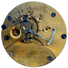 Antique 18s 1882 Hampden Menlo Park Private Label Hunter Pocket Watch Movement picture
