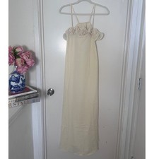 Ivory Maxi Rosette Floral Applique Cottagecore Fairycore Romantic garden party picture