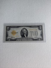 1928  E  $2 Dollar Bill  Yellow Seal Note picture