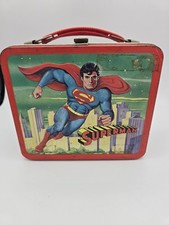 Vintage 1978 Superman Metal Lunchbox with Thermos Complete Aladdin Set DC Comics picture