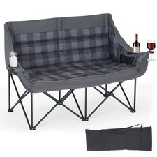NAIZEA Oversized Padded Camping Chair Folding Loveseat Couch Double Duo Chair picture